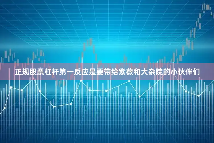 正规股票杠杆第一反应是要带给紫薇和大杂院的小伙伴们